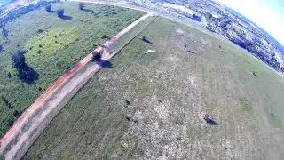 Quad Chasing Wing With Crash