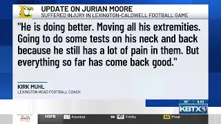 Lexington&rsquo;s Jurian Moore is &lsquo;doing better&rsquo; after leaving game on stretcher
