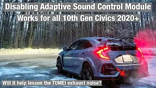Disabling the Adaptive Sound Control on my 2021 Honda Civic Type R! Tomei Exhaust sounds much better
