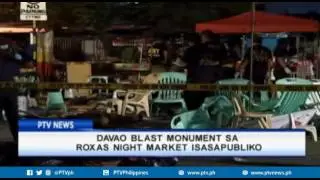 Davao blast monument sa Roxas night market, isasapubliko