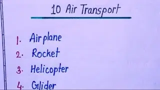 10 Name of Air transport | air transport | transport name in English