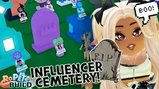 ROPETS INFLUENCER BADGE CEMETERY! CUSTOM GRAVES! ROBLOX TOY CODE GIVEAWAY! BUILD BY DYNAMITE DUCHESS