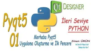 Python Pyqt5 Dersleri 01 , Pyqt5 Giriş Uygulama ve Pencere Oluşturma, Python ileri Seviye Dersleri