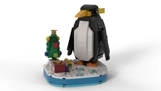 Lego 40498 Christmas Penguin Speed Build Studio Bricklink LDD by PLegoBB