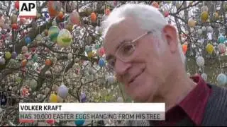 German Tree With 10,000 Easter Eggs