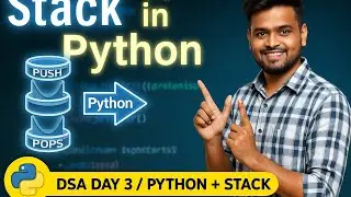 Stack in Python 🔥 | Push, Pop, Peek | DSA with Python
