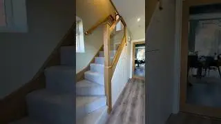 Oak and Glass staircase renovation #home #staircase #transformation #asmr #shorts #diy #new #diy