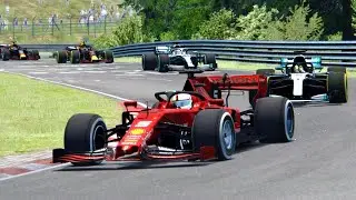 All F1 2019 Cars vs All F1 2018 Cars - Nordschleife