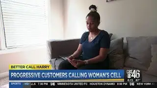 Progressive lists woman's phone number as contact for claims