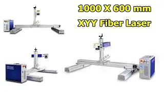 1000x600 XYY fiber laser marking machine gantry fiber laser engraver for metal cutting engraving