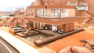Sims 4 Speed Build Tutorial | Desert Oasis Modern Villa | With CC |