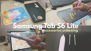 samsung galaxy tab s6 lite ✧ accessories unboxing (2021) | +eng sub