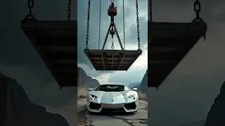 Lamborghini DESTROYED in Seconds by Falling Iron!  #carreview #autonews #carcrashes