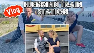 Visiting and Dancing at Hjerkinn Train Station! - Sondre & Tanya Vlog