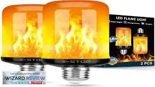Y- STOP Upgraded LED Flame Light Bulbs 4 Modes Flickering Light Bulb Review