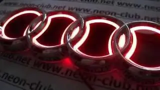 Audi parts and accessories Badge 5D style emblem of Audi lights car, logo sticker with red light