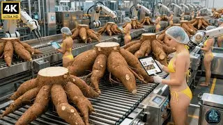Inside the Factory: China&rsquo;s Giant Cassava Flour Process (Full Process)