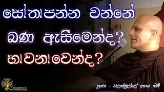 සෝතාපන්න වන්නේ බණ ඇසීමෙන්ද? භාවනාවෙන්ද?