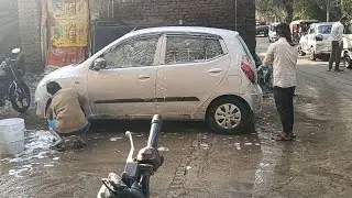 Car washing in India #delhi #famous 