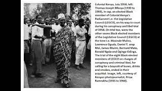 Collage VII of demonstrations and street protests in Colonial Kenya