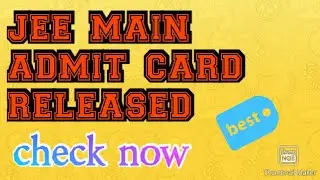 JEE main admit card released | August attempt | Security pin code did not match