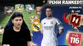 PUSH RANK PAKE TEAM FULL REAL MADRID KE BINTANG 50! 10 BINTANG LAGI LET'S GOO!! - EA FC MOBILE 25