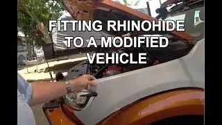 Fitting RhinoHide to a modified vehicle for panel protection from scratches
