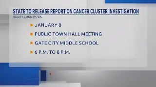 Scott County cancer cluster investigation findings to be released Jan. 8