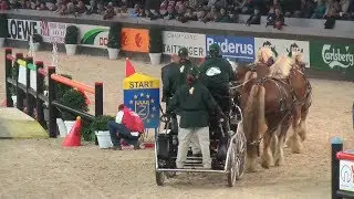 Top-class drivers compete against each other with teams of draft horses