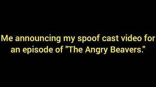Me announcing a spoof cast video for an episode of 