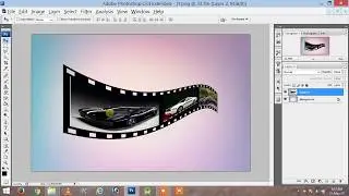 How to make 3D film strip into photoshop