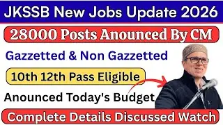 J&K New Jobs Update 24000 Posts To Be Filled Soon Confirmed From CM 