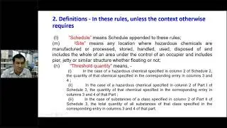 MSIHC (Manufacture, Storage, Import of Hazardous Chemicals)  Rule 1989
