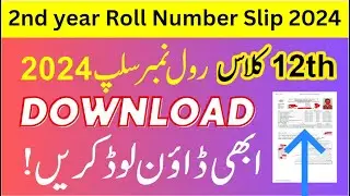 roll no slips 2024 2nd year, roll number slips for 12th class 2024,how check roll no slip 12th 2024,