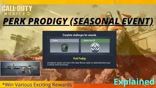 PERK PRODIGY SEASONAL EVENT COMPLETE GUIDE COD MOBILE | UNLOCK NEW RECKON PERK CALL OF DUTY MOILE
