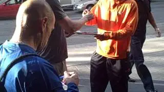 Neil Rackers signing autographs