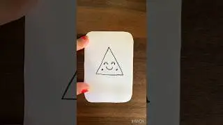 How to draw cute triangle ☺️#shorts #trendingshorts #triangle #drawing #easy