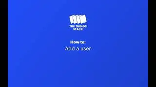 How to: Add a user