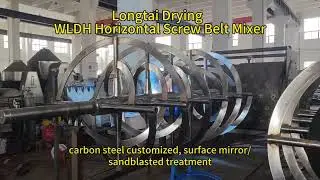 Industrial Horizontal Machine 1000L5000L Ribbon Powder Mixer With Spiral Blender Mixing