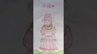 simple cute 🎎 doll drowing❤#art #shortvideo #shorts #subscribe 👈