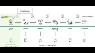 OEKO-TEX&reg;  ORGANIC COTTON supply chain graphic