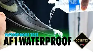 ТЕСТ НА ВОДОНЕПРОНИЦАЕМОСТЬ! Водонепроницаемые кроссовки Nike Air Force 1 Gore-Tex Black Cargo Khaki Schopes 4K HV3959 010