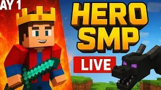 Minecraft HEROWAR SMP Journey &mdash; Day 1 vs Day 30 LIVE