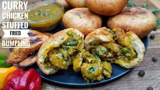 SO TASTY CURRY CHICKEN STUFFED CRISPY FRIED DUMPLINGS (JAMAICAN INSPIRED)