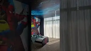 Stretch Ceiling Magic in Kids Room in UAE, Dubai. UV Printed Starry Sky
