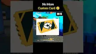 No more Custom Card after OB39 update 🥺 #shorts #freefire