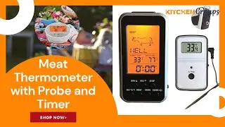 Set The Target Temperature With This Meat Thermometer with Probe and Timer