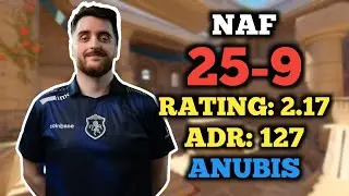 CS2 POV | NAF (25-9) FACEIT RANKED (ANUBIS) | VOICELESS