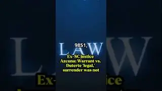 Ex-SC justice Azcuna: Warrant vs. Duterte 'legal,' surrender was not #Duterte #ICC #LegalInsights