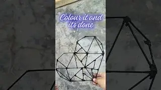 Let's make a geometrical heart #punjabisong #heart #craft #explorepage #love #heartcharm